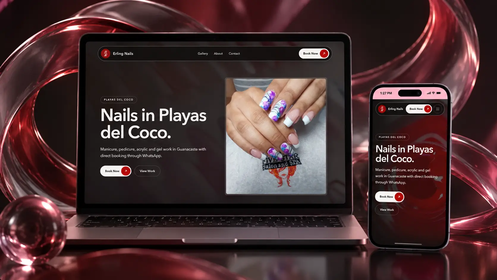 Identidad y experiencia web de Erling Nails, proyecto de branding en desarrollo